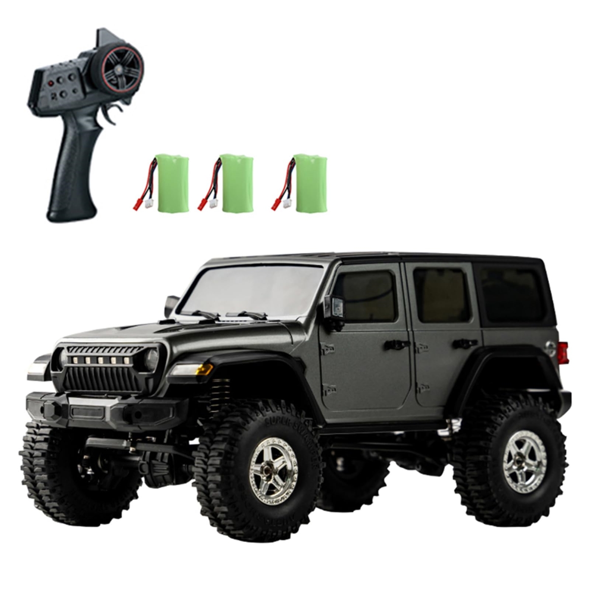 NT85171 GoolRC 4WD Remote Control Rock Crawler 1-18 Scale Remote Control Truck with LED Light - Gray