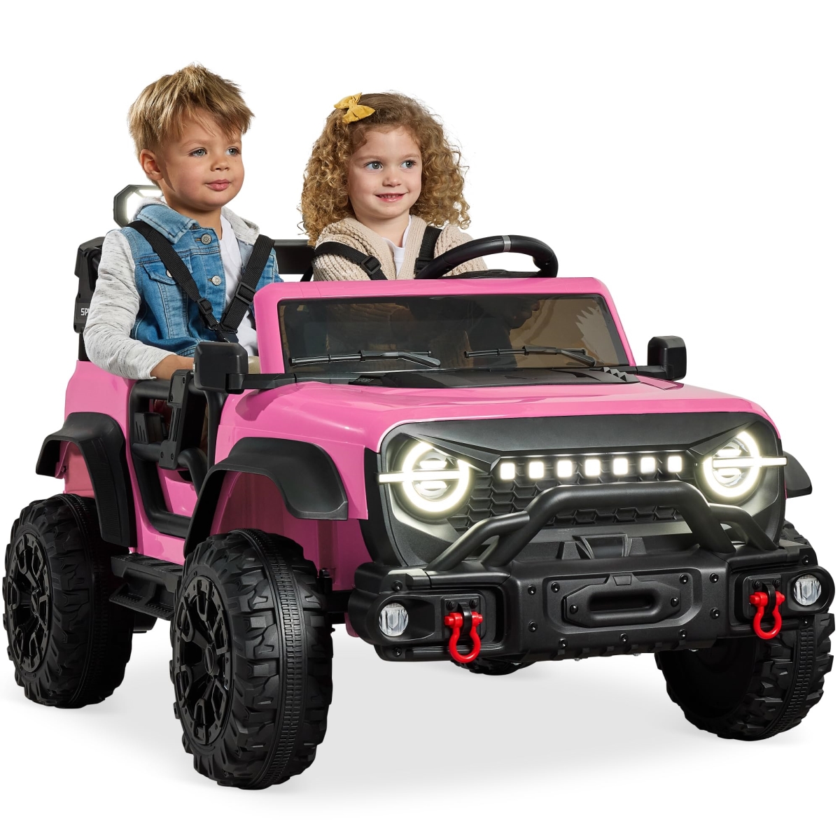 NT85273 Best Choice Kids 24V 2-Seater Electric Ride On Car Truck - Pink