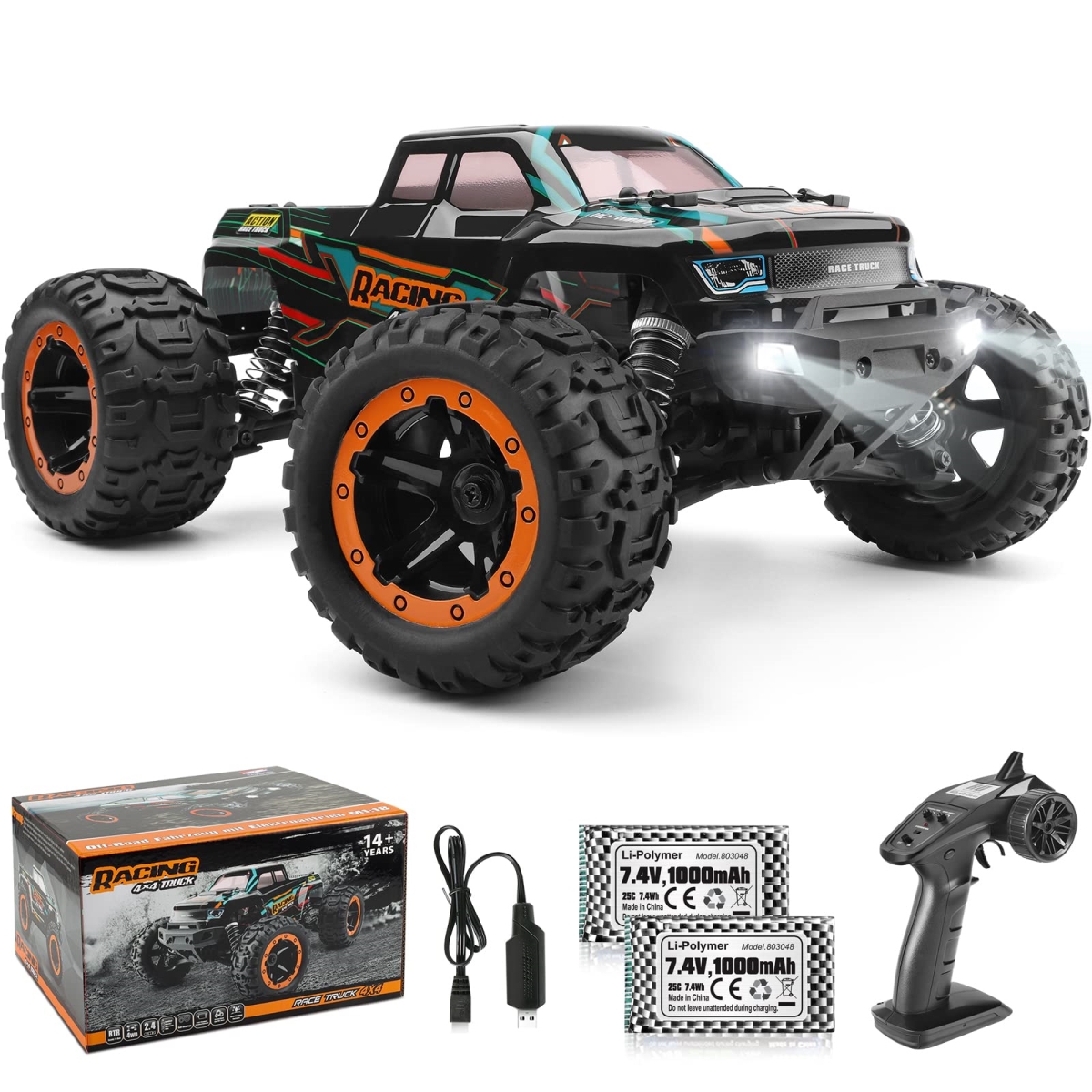 NT85373 HAIBOXING Remote Control Car 16889, 1-16 Scale Remote Control High-Speed 36 KMH Remote Control Trucks RTR Crawler