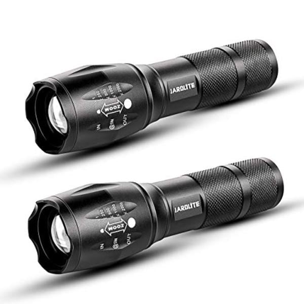 NT85474 LED Emergency Handheld Flashlights, Adjustable Focus, Water Resistant, 5 Modes - Pack of 2