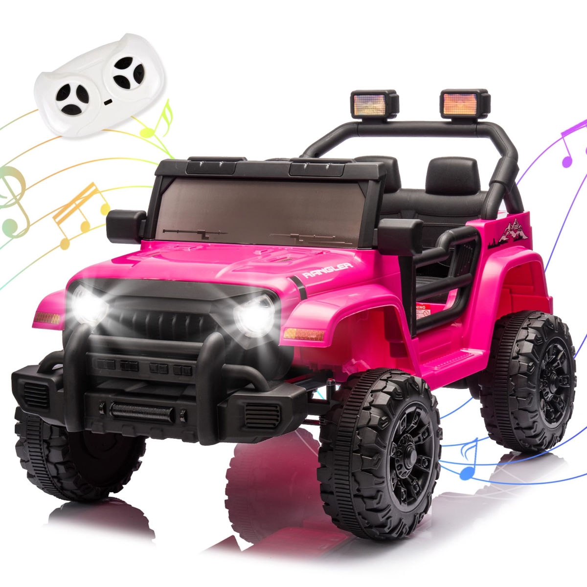 NT85633 Ride On Truck Car, 12V Kids Electric Vehicle with Parental Control, Pink