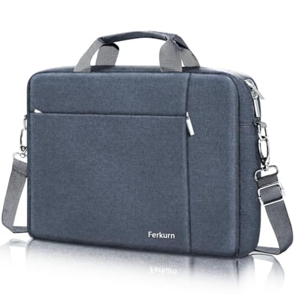 NT86546 17.3 in. Ferkurn Laptop Bag with Shoulder Strap, Gray