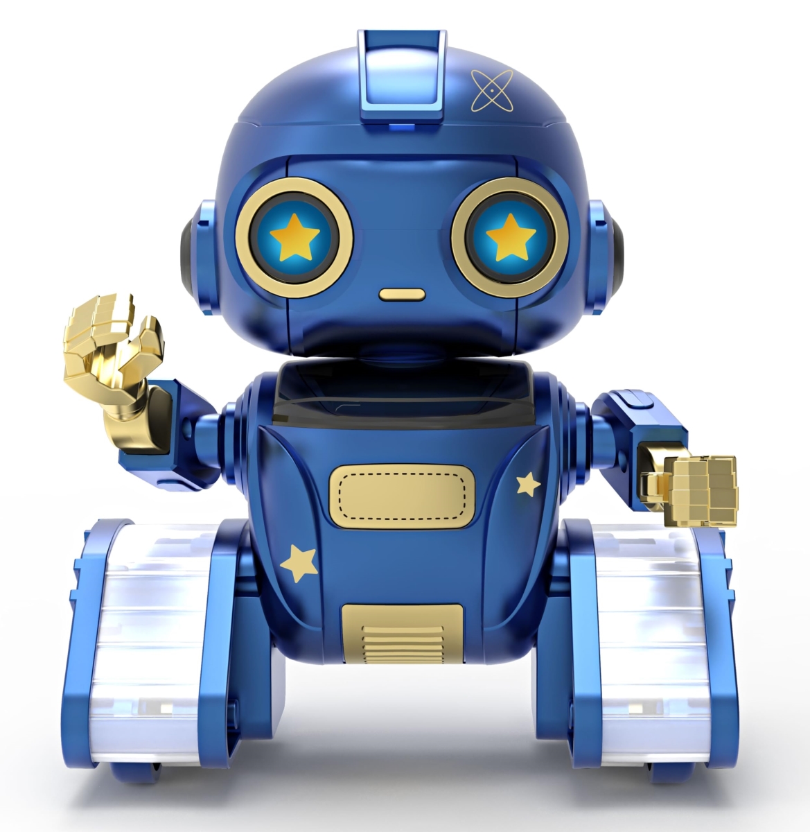 NT87219 Aikmi Rechargeable Remote Control Robot Toys with Projector Night Light & Gesture Sensor - Blue