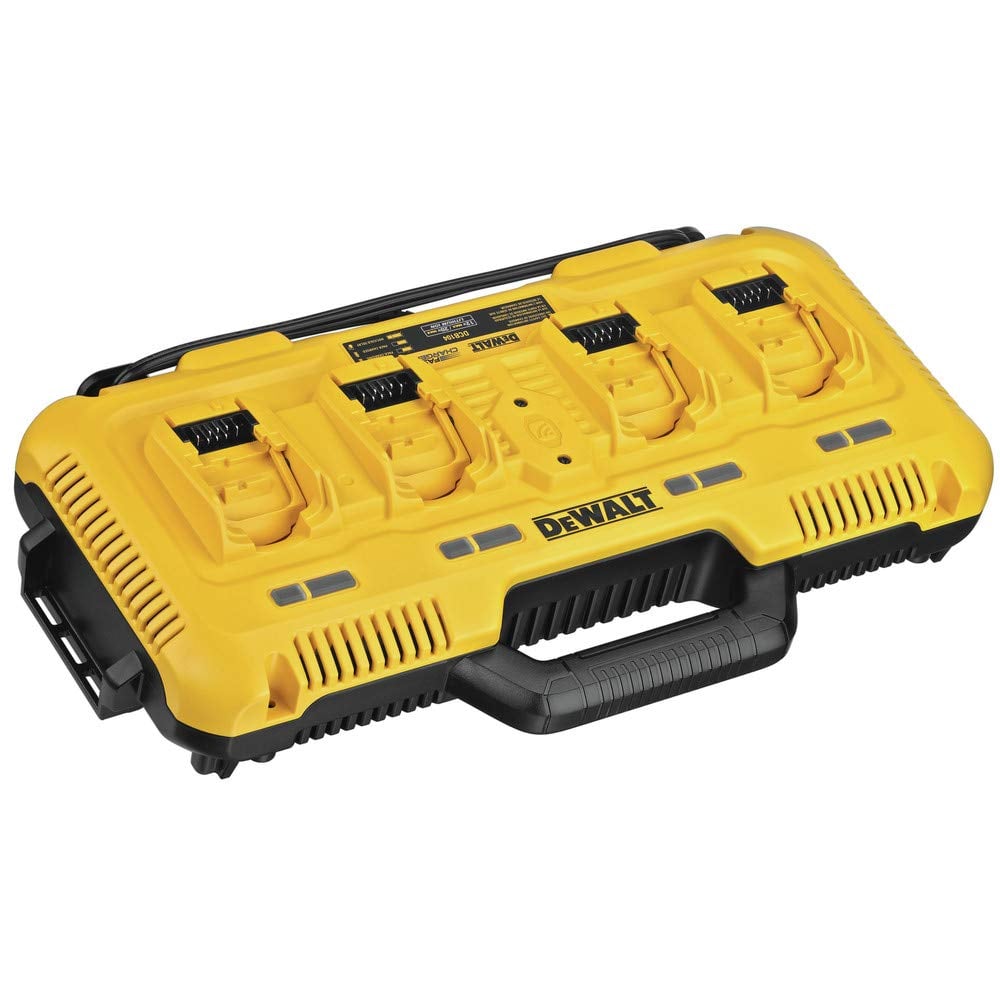 NT87288 DEWALT 20V MAX Charger, Rapid Charge DCB104, Black & Yellow - 4-Port