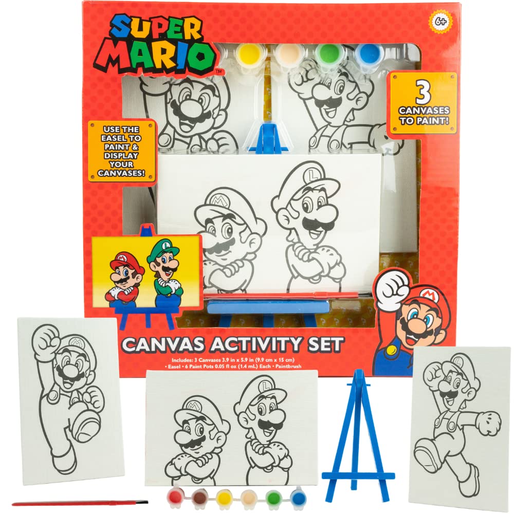NT87492 Super Mario Canvas Paint Set for Kids