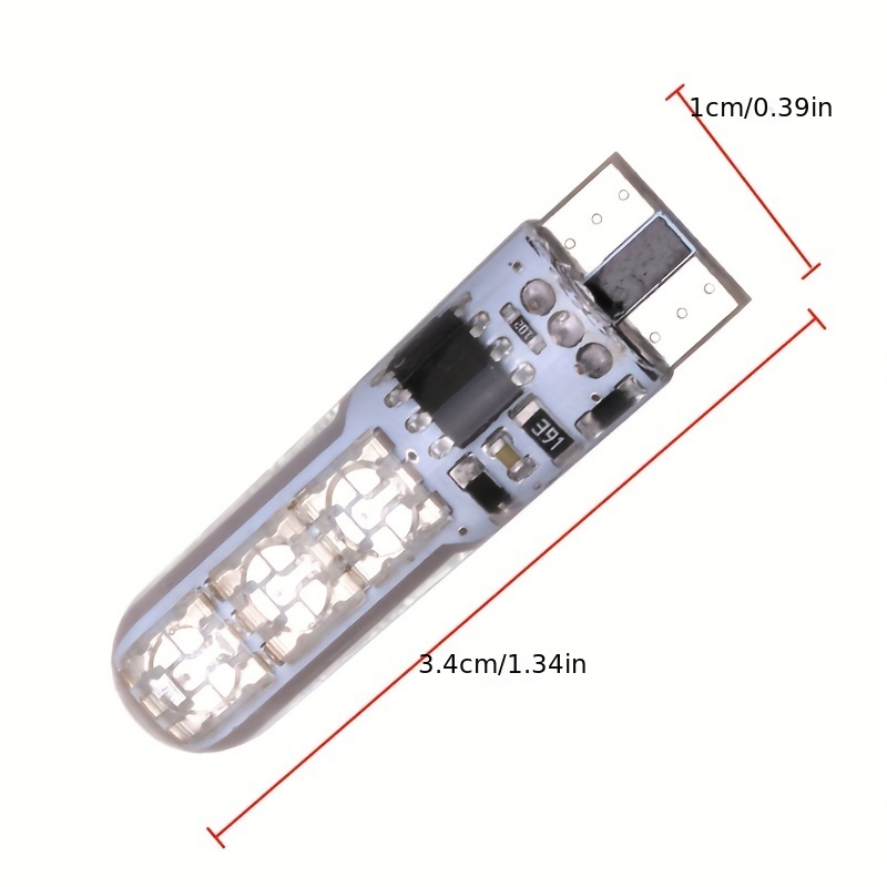 NT31089 T10 Waterproof W5W 501 Car Wedge Side Light Bulb, 2 Piece
