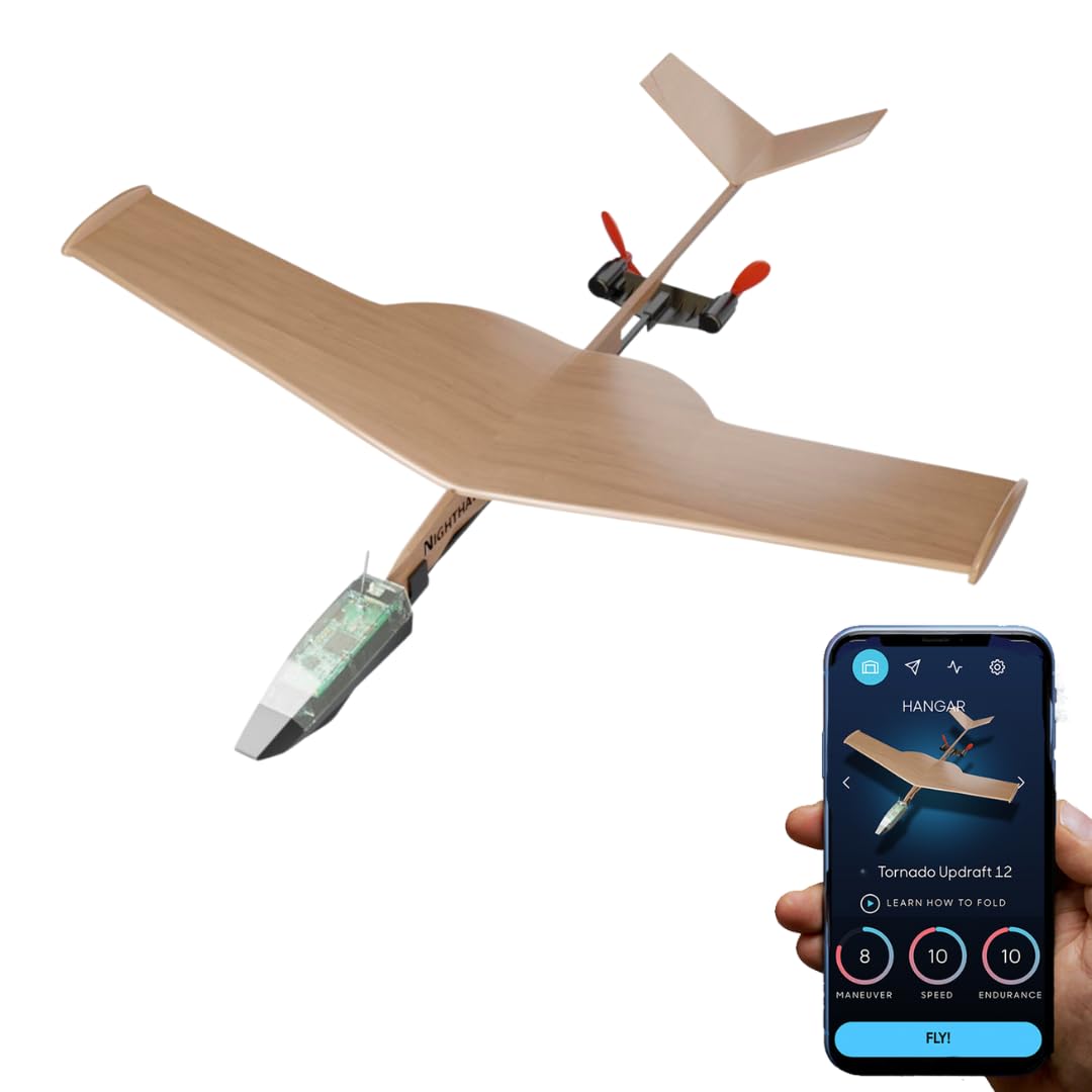 NT87625 POWERUP 4.0 Smartphone Controlled Paper Airplane Kit with Autopilot & Gyro Stabilizer