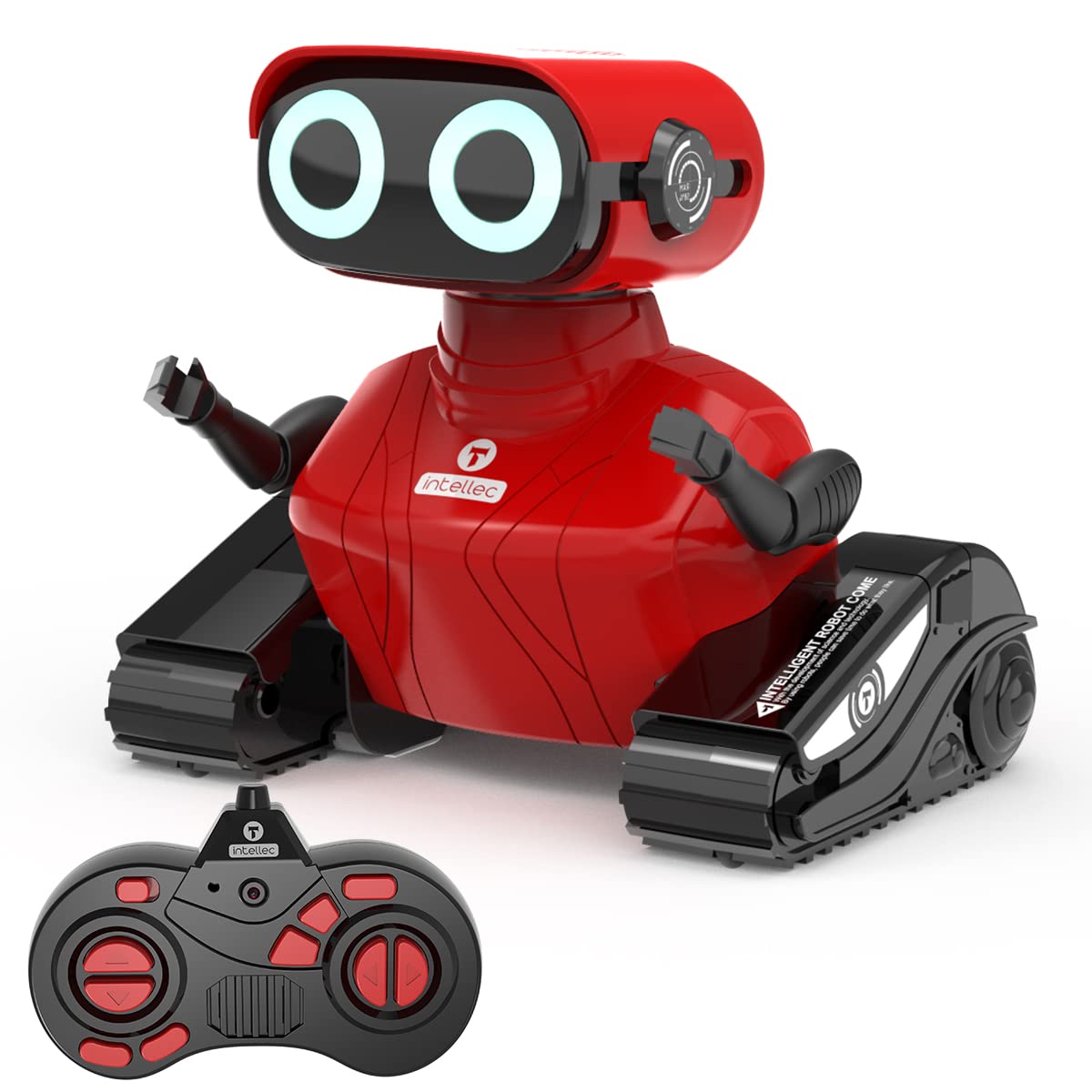 NT87809 GILOBABY Remote Control Robot Toys for Kids with LED Eyes, Flexible Head & Arms, Dance Moves, Music - Red
