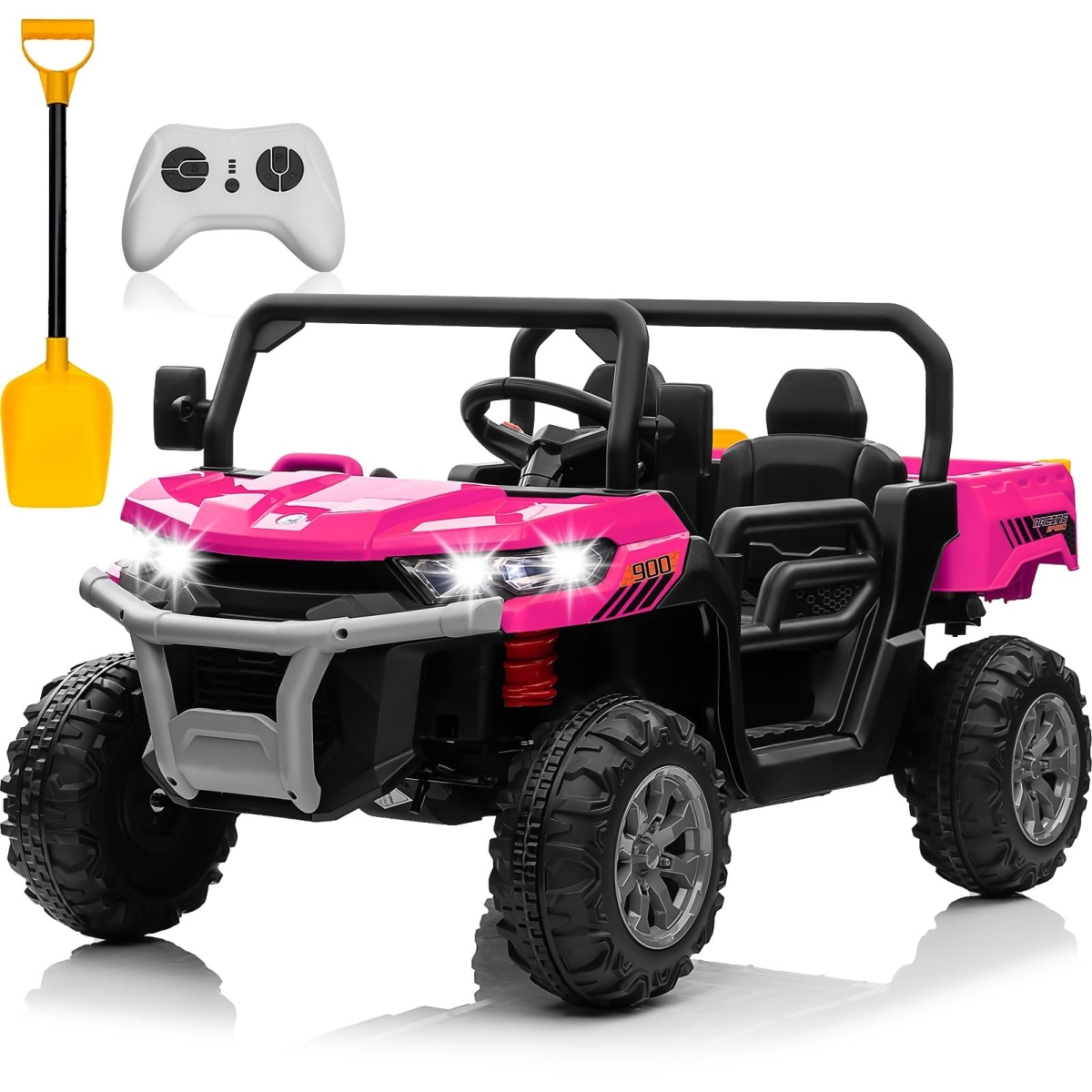 NT88150 24V 4WD Ride On Car, 2 Seater Dump Truck, 24V Battery Powered, Pink
