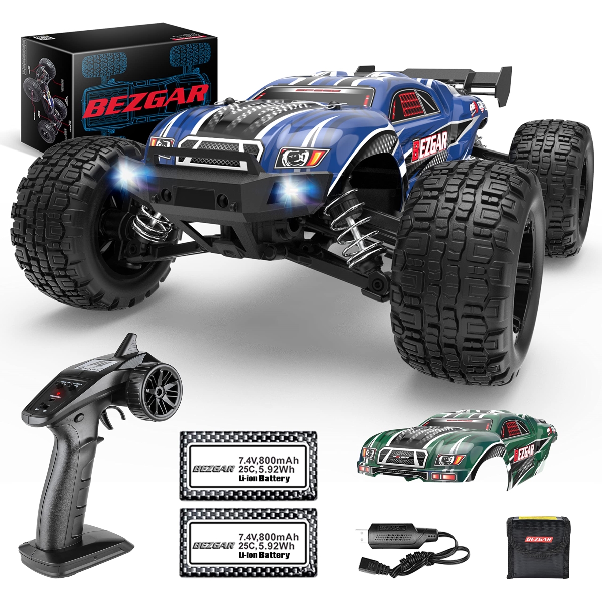 NT88154 BEZGAR HM162 1-16 Scale 4WD Remote Control Truck