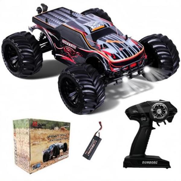 NT84251 JLB Racing Cheetah 1-10 Scale Brushless Remote Control Car, Fast 50 Plus MPH RTR 4WD Offroad Monster Truck