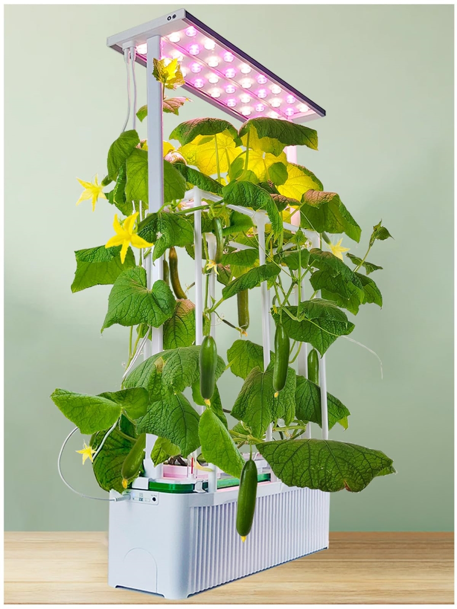 NT84447 Large Hydroponics Growing System Kit with Trellis & LED Grow Light