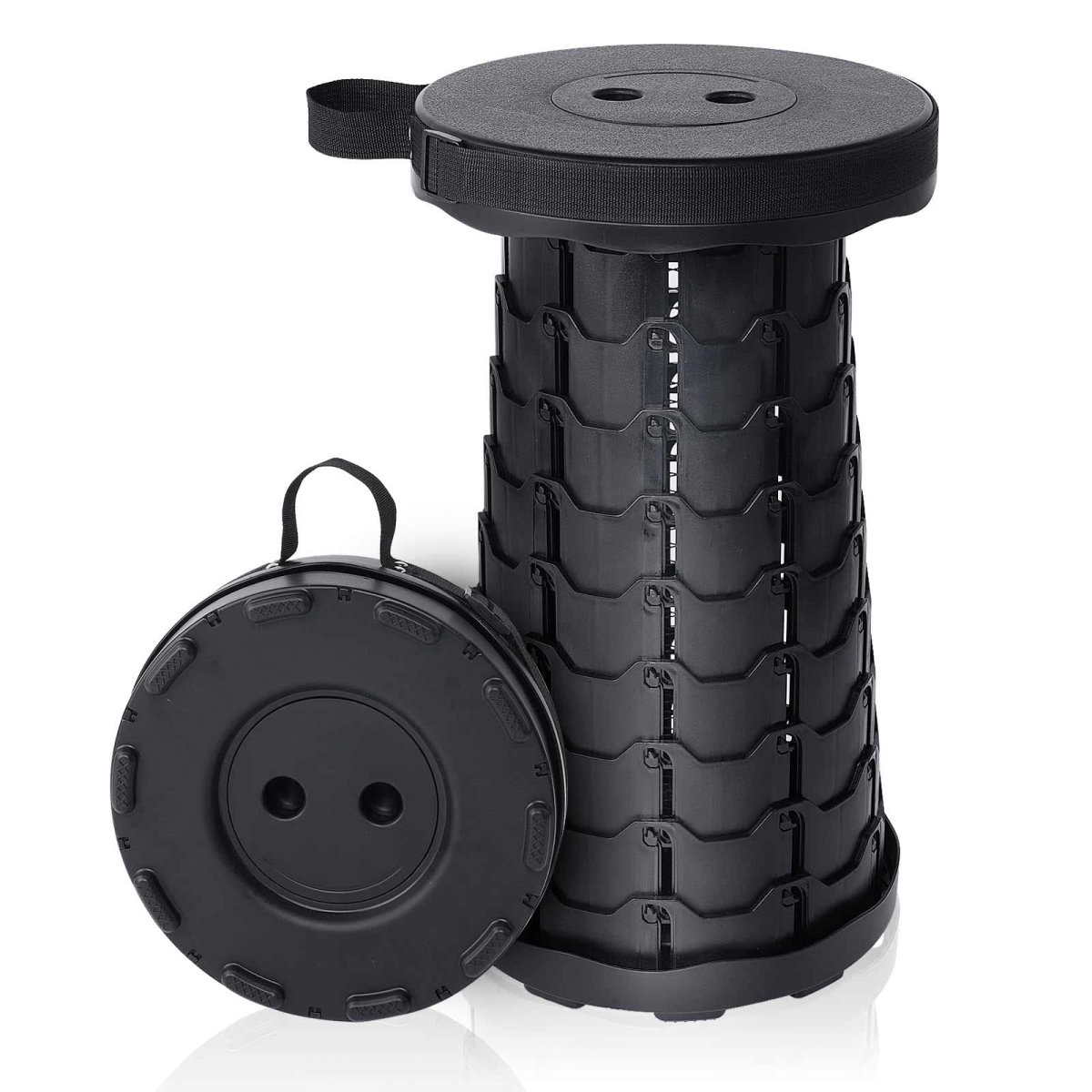 NT84563 Foldable Telescoping Stool, Portable Retractable Stool for Adults, Upgraded Collapsible Folding Seats