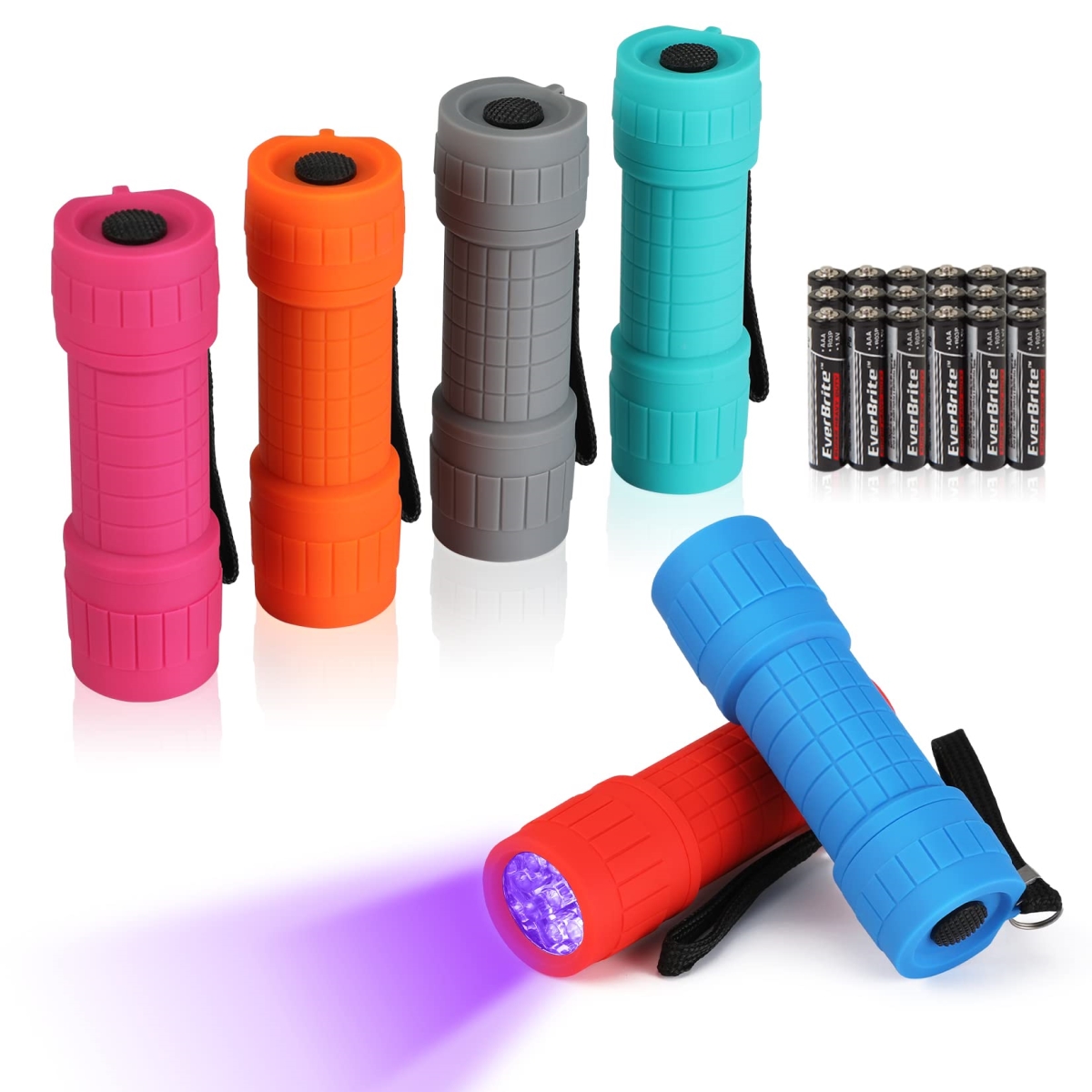 NT84672 EverBrite Black Light Flashlights, UV Mini Flashlights, 9-LED 395nm Detector
