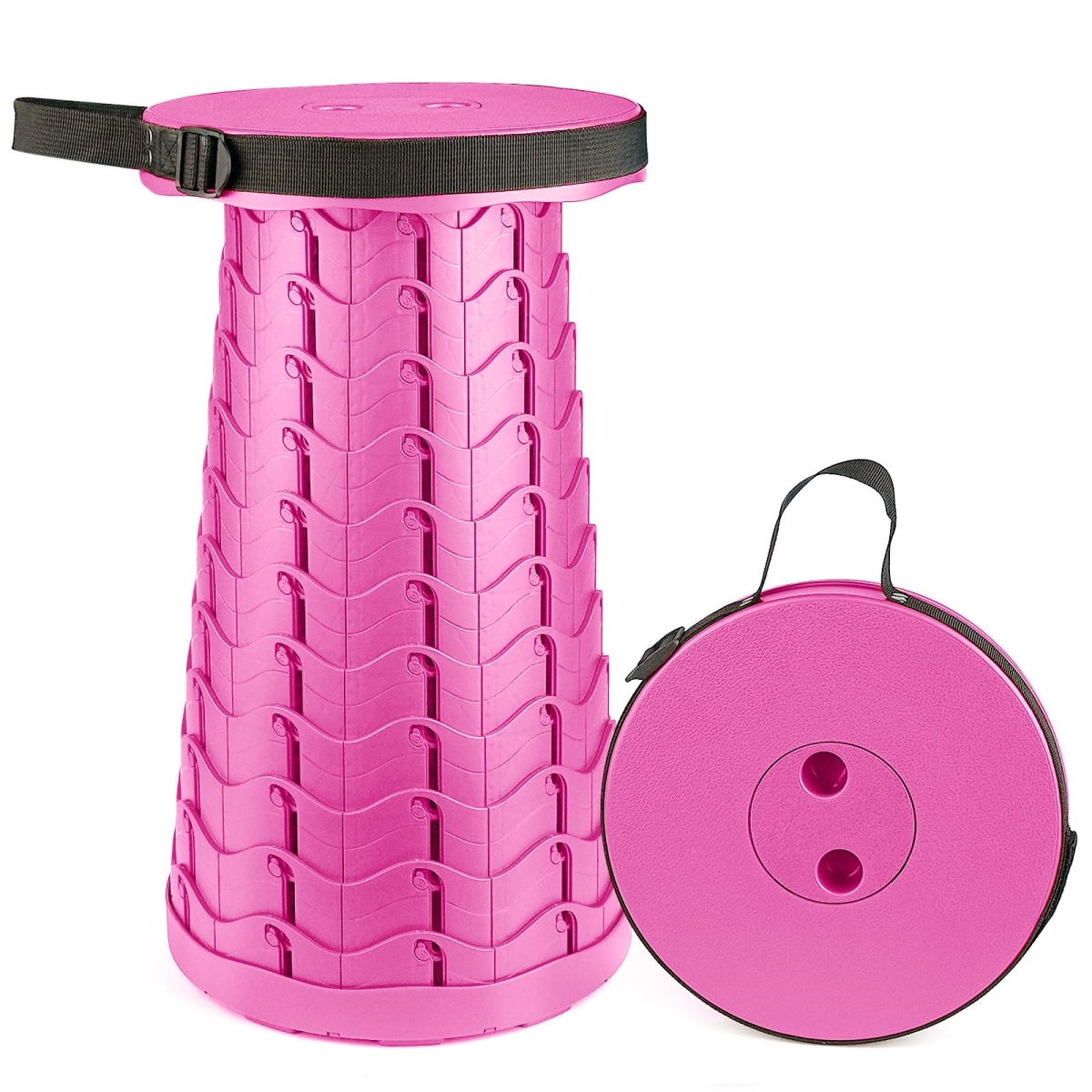 NT84895 Hesanzol Portable Telescoping Stool, Retractable Folding Stool for Camping, Garden, Fishing, Hiking, Travel, BBQ