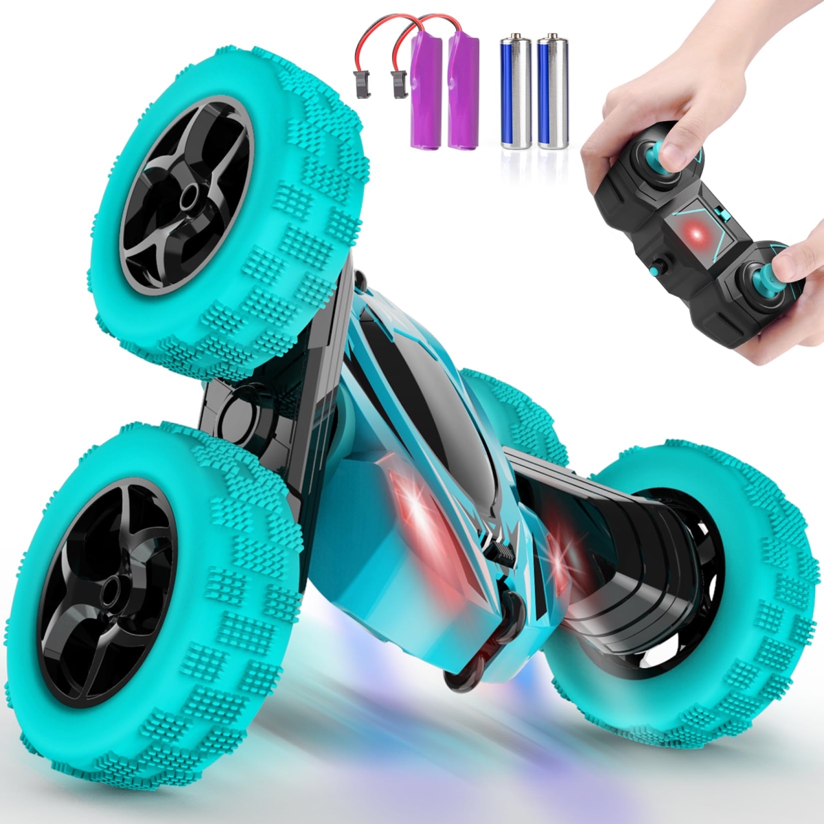 NT85307 Remote Control Car, 2.4 Ghz 4WD Fast Remote Control Car, Double Sided 360 Deg Rotating Monster Truck