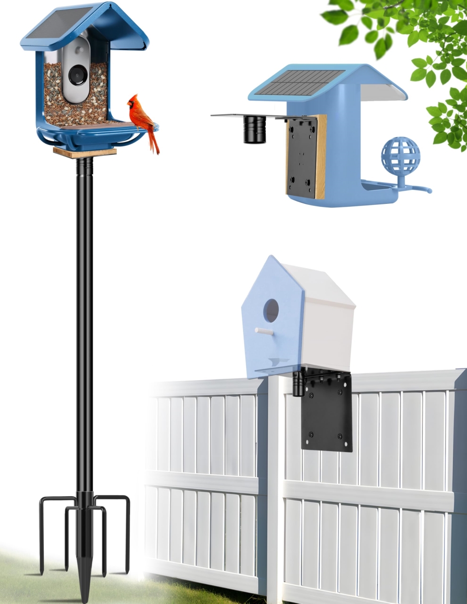 NT85332 XDW-GIFTS Bird House Pole, 109 in. Metal Bird Feeder Pole with Heavy Duty Base
