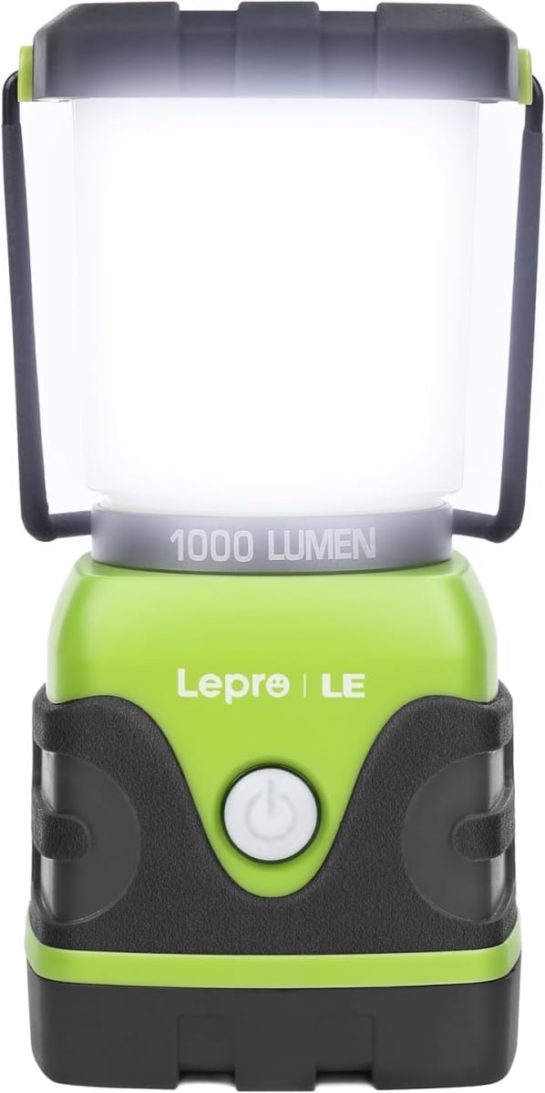 NT86402 LE 1000LM Battery Powered LED Camping Lantern, Waterproof Tent Light with 4 Modes, Portable Flashlights