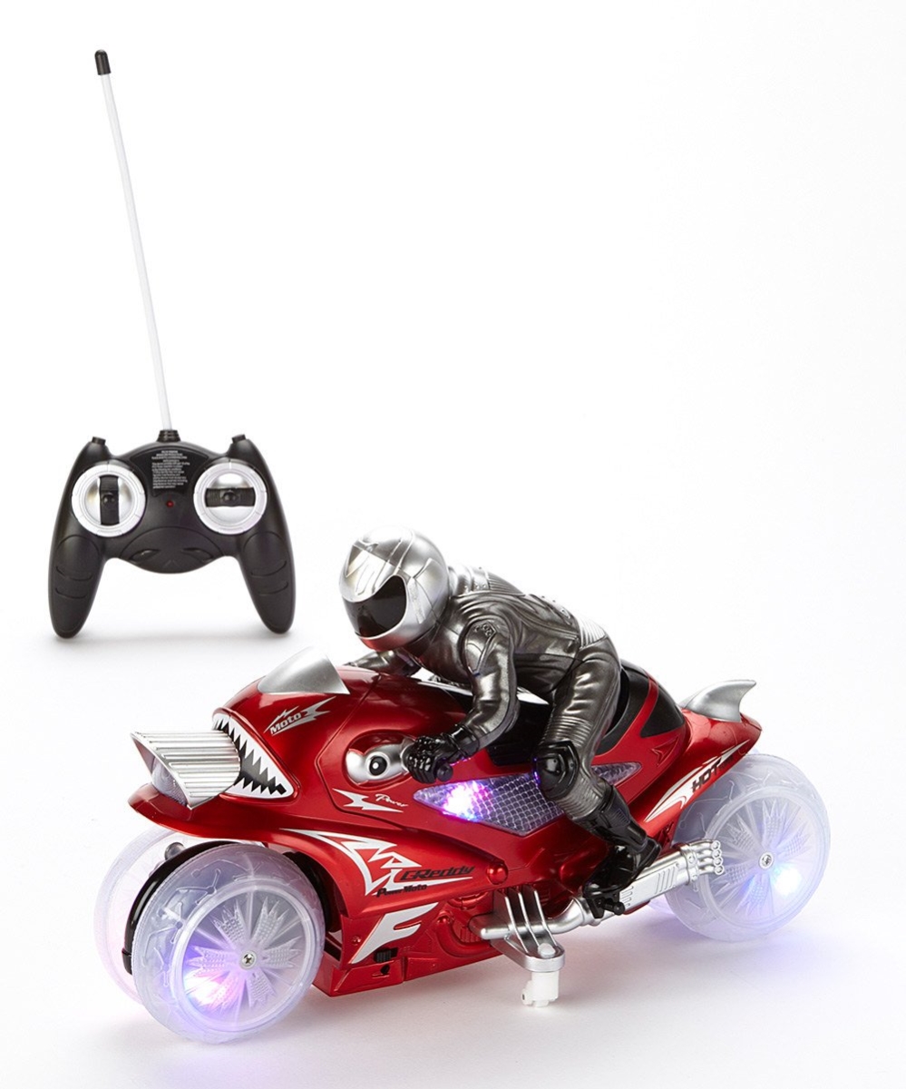 NT86484 Mindscope Hovercycle Remote Control Stunt Performing Light Up Motorcycle - Red