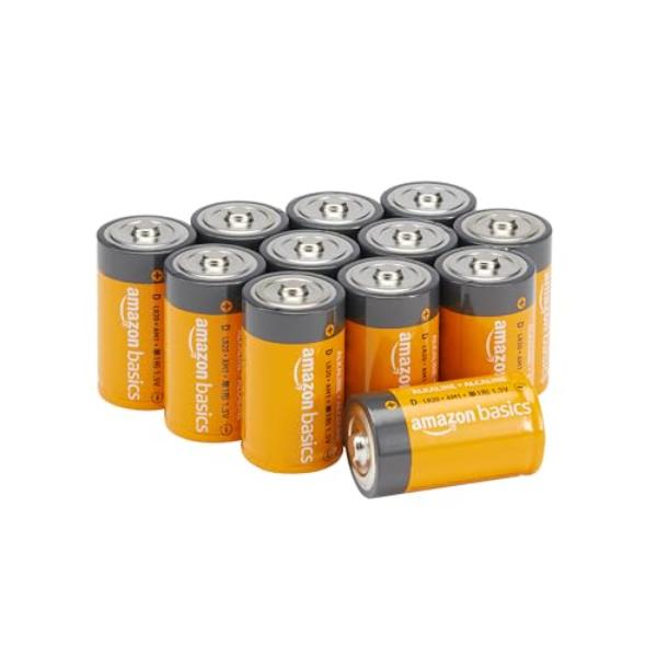 NT86494 1.5V Amazon Basics D Cell Alkaline Batteries - Pack of 12