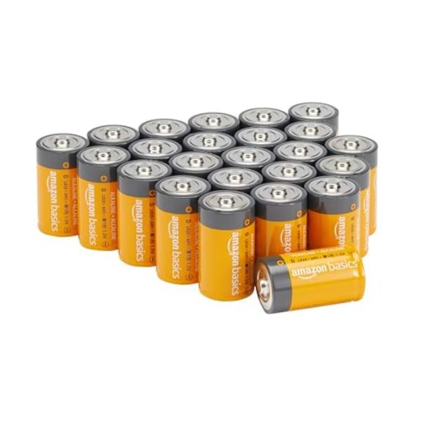 NT86495 1.5V Amazon Basics D Cell Alkaline Batteries - Pack of 24