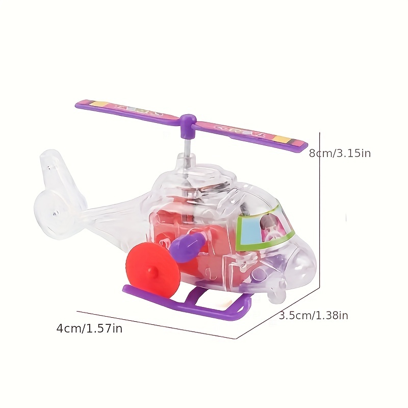 NT31132 Transparent Small Helicopter Toy, 3 Piece