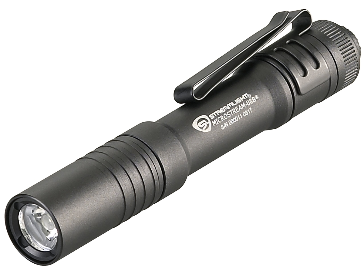 NT86823 Streamlight 66604 Micro Stream 250-Lumens EDC Ultra-Compact Flashlights with USB Rechargeable Battery, Black