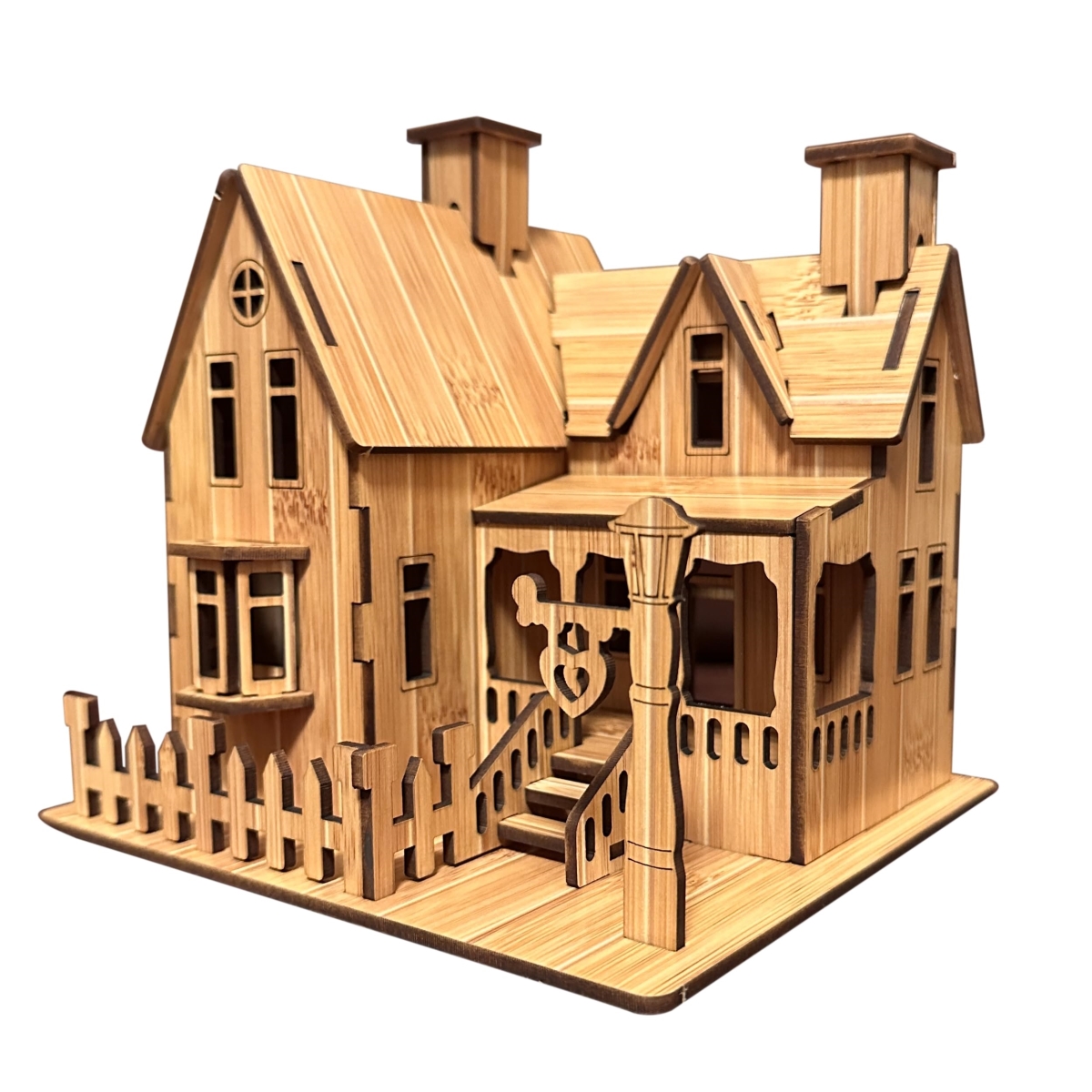 NT87108 3D Wooden Puzzle Rustic Villa Model Kits for Adults