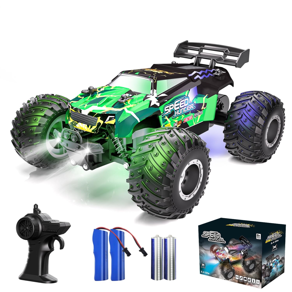 NT87181 Remote Control Car Remote Control Car All Terrain Monster Truck with Rechargeable Batteries & Colorful Light