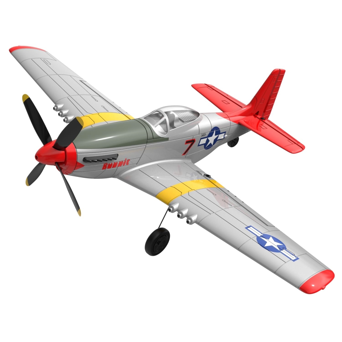 NT87628 Remote Control Plane P51D Mustang Remote Control Airplane with 6-axis Gyro Stabilizer & 2 Batteries
