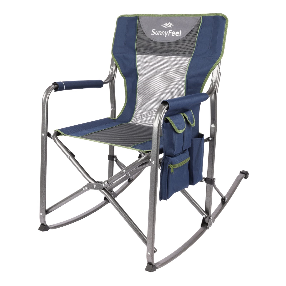 NT87695 SUNNYFEEL Camping Directors Chair, Heavy Duty, Oversized-Portable Folding Chair with Side Table