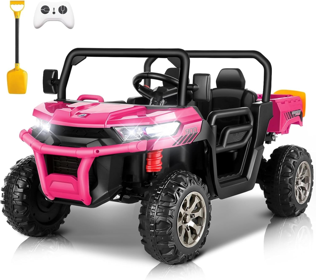 NT88147 24V 4WD Ride On Car Dump Truck with 4X200W Motor, Pink