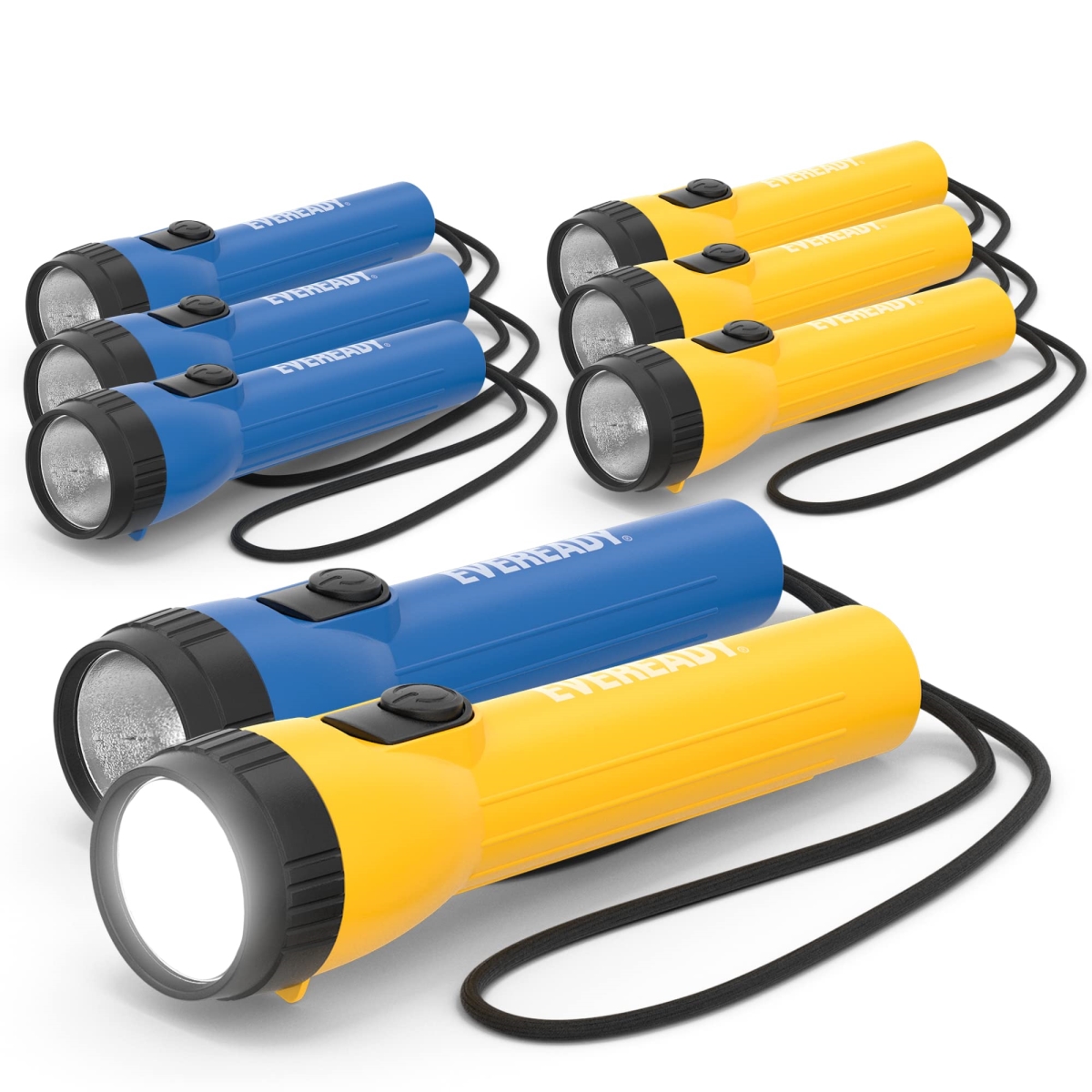 NT83872 Eveready LED Flashlights with Batteries Included - Pack of 8