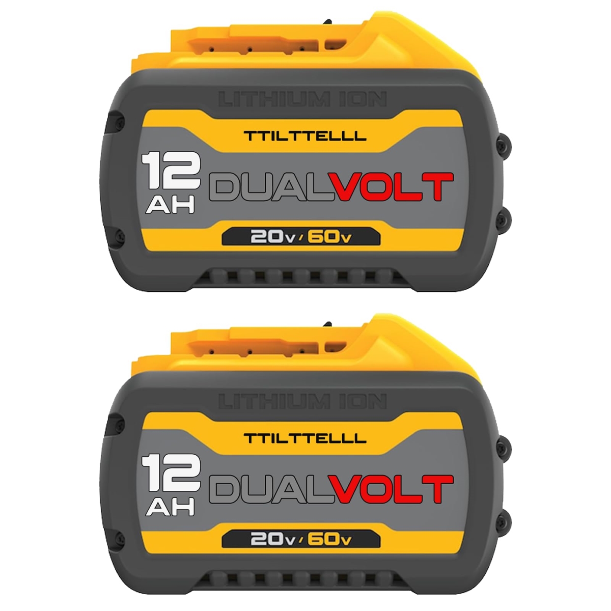 NT84166 60V 12Ah Replacement Battery for Dewalt 20V-60V Max, Compatible with DCB612-606-609 - Pack of 2