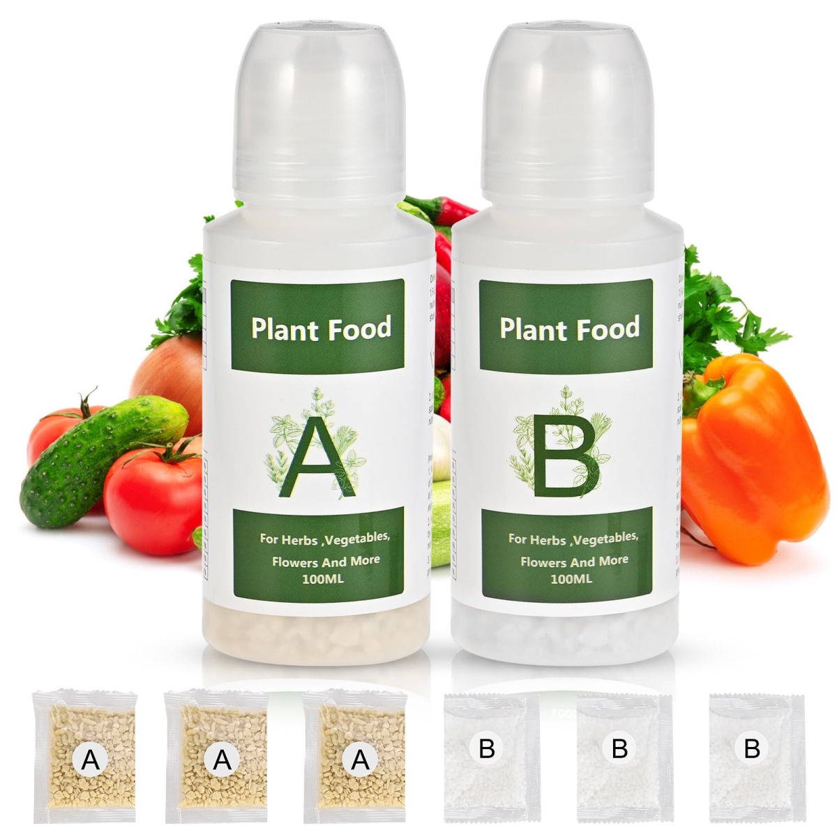NT84332 800 ml Hydroponic Nutrients A & B for Plant Growth