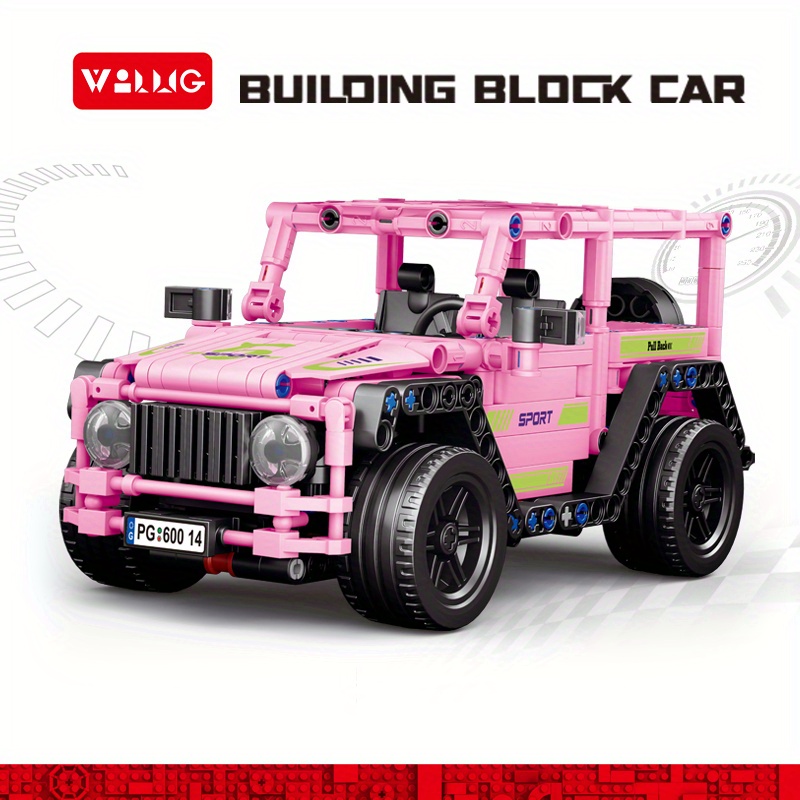 NT31161 Off-Road Vehicle Pull Back Motion MOC Building Blocks Toy Set, 485 Piece