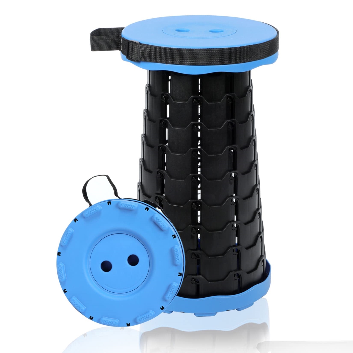 NT84557 Foldable Telescoping Stool, Portable Retractable Stool for Adults, Upgraded Collapsible Folding Seat
