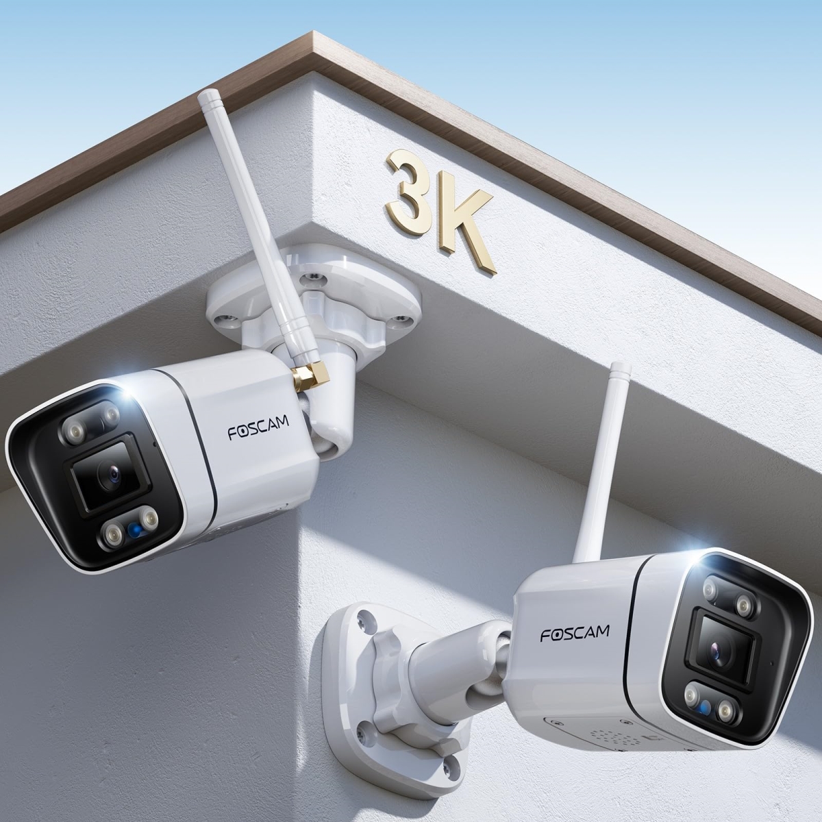 NT84619 FOSCAM 3K 5MP Wireless Outdoor Security Camera with AI Detection & Color Night Vision