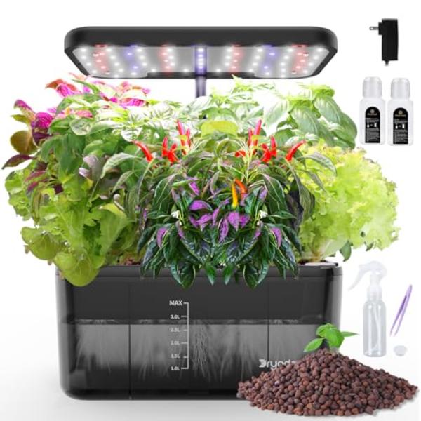 NT84934 Indoor Herb Garden Kit with LED Grow Light & Quiet Water Pump