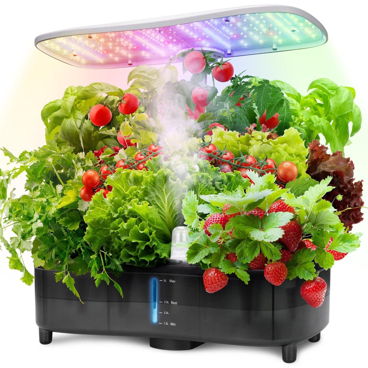 NT85139 Kingsyard Smart Hydroponic System, Indoor Garden Starter Kit with 15 Pods & LED Light