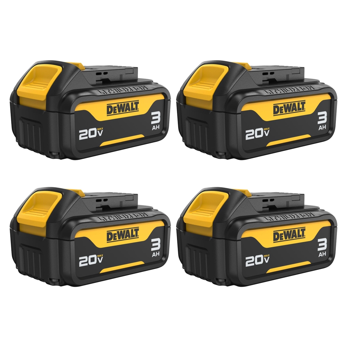 NT85203 DEWALT 20V MAX Battery, 3 Amp Hour - Pack of 4