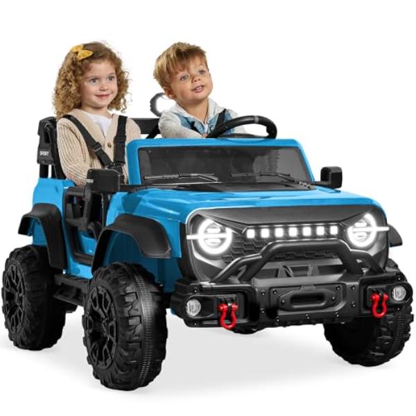 NT85271 Best Choice Products Kids 24V 2-Seater Electric Ride On Car Truck - Light Blue