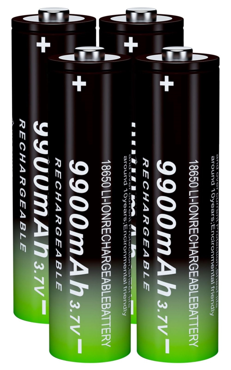 NT85516 3.7V 18650 Rechargeable Batteries - Pack of 4