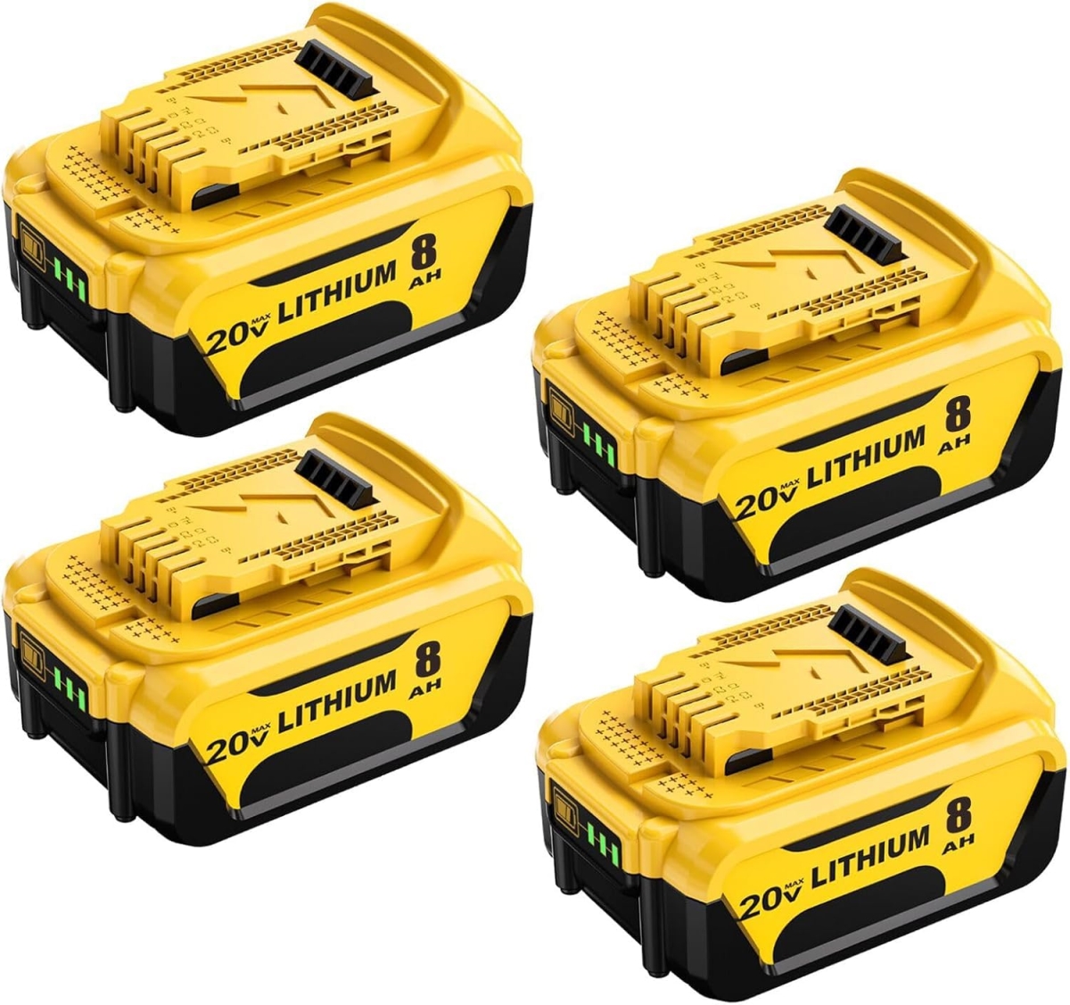NT85613 8.0Ah Lithium Replacement Battery for Dewalt 20V Max & 20 Volt Cordless Power Tools - Pack of 48