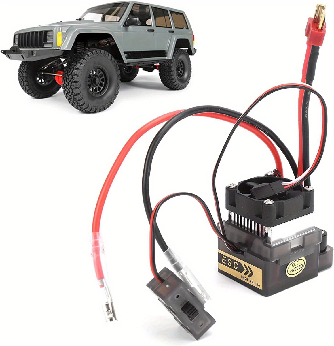 Picture of Netjett NT32332 320A RC Brushed ESC High Voltage Version Motor with Brake Cooling Fan for Vehicle Ship Model