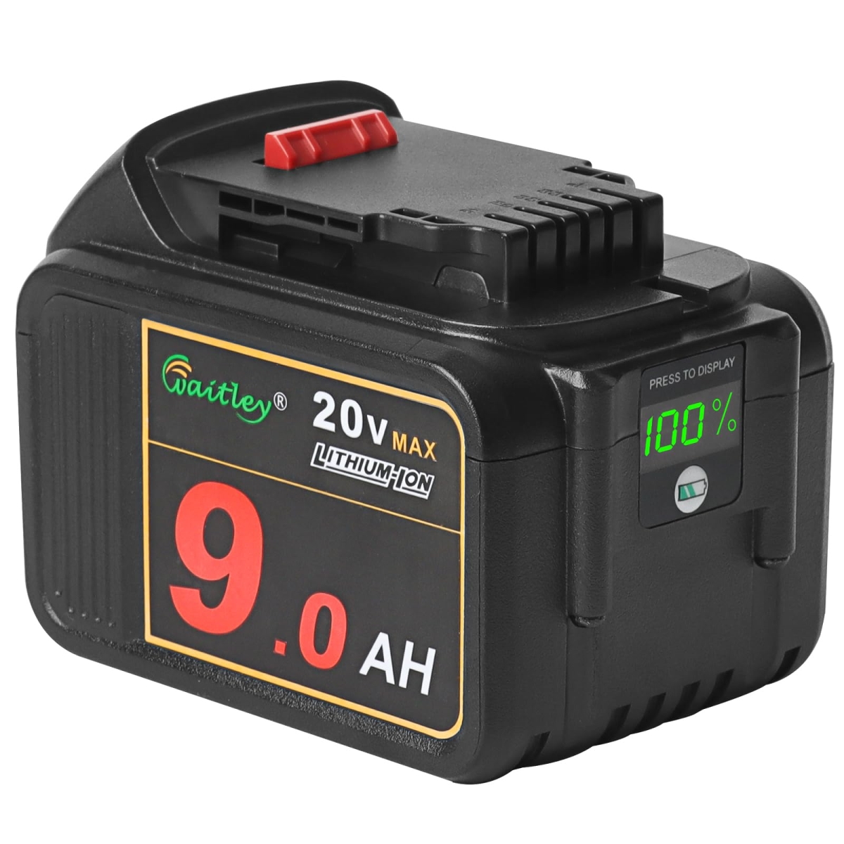 NT85616 Waitley 20V 9.0Ah Lithium Ion Battery Compatible with DEWALT, DCB200 & DCB209 Tools