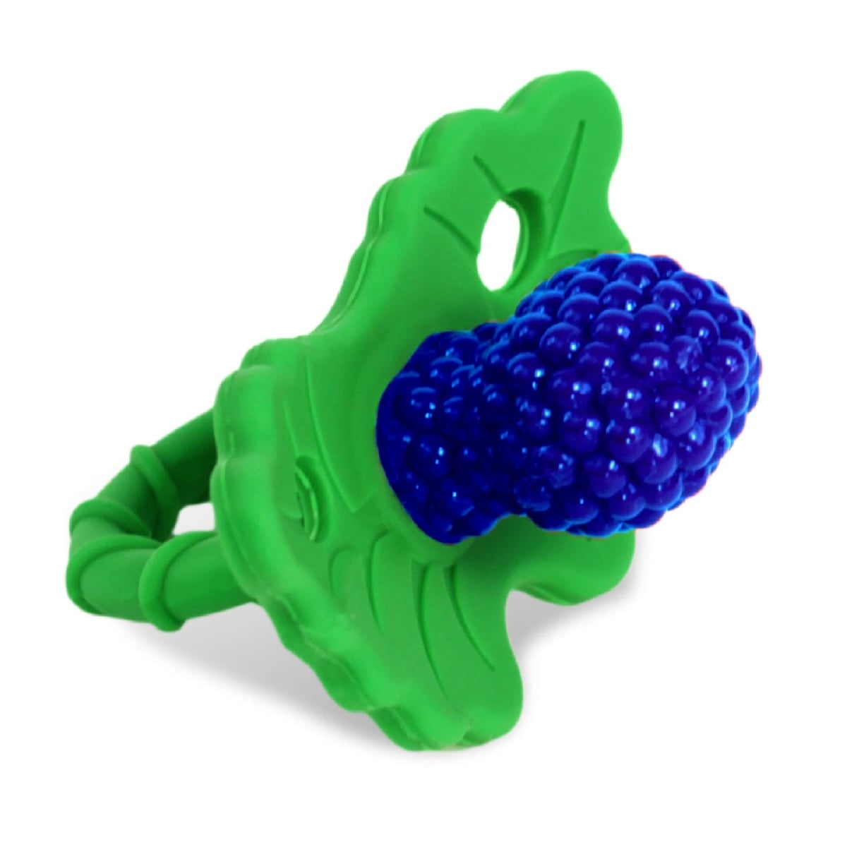 NT85627 RaZbaby Soft Silicone Infant & Baby Teether Toys Berrybumps Textured Pacifier, BPA Free, Blue