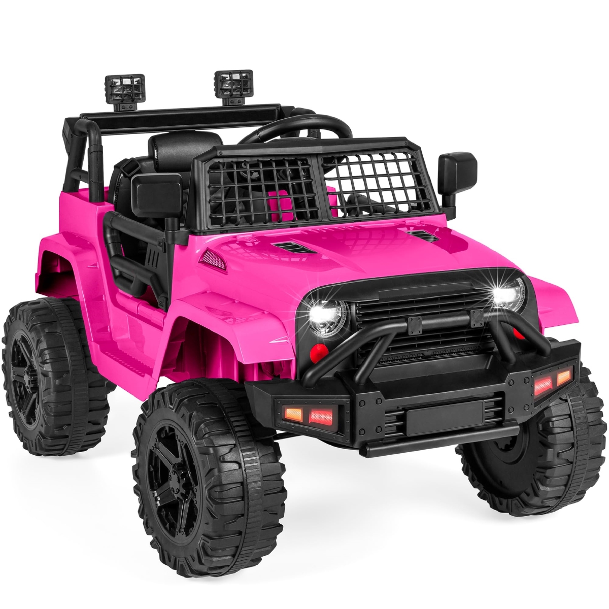 NT86234 Best Choice Products 12V Kids Ride On Truck Car with Remote Control - Hot Pink