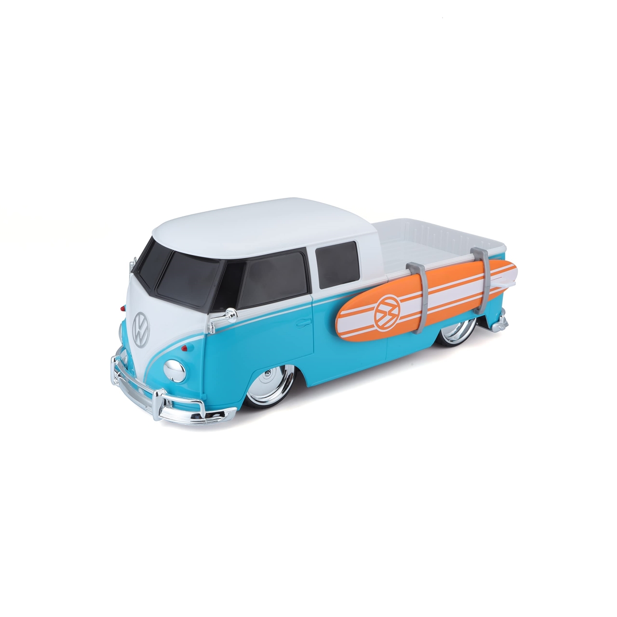 NT86267 Maisto Tech Remote Control 1-16 Scale VW Type 2 Pick-up with Surfboard, Blue & White