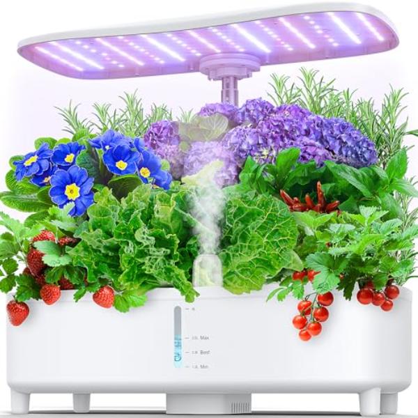NT86487 Hydroponics Growing System Kit with 15 Pods & 48W Grow Light